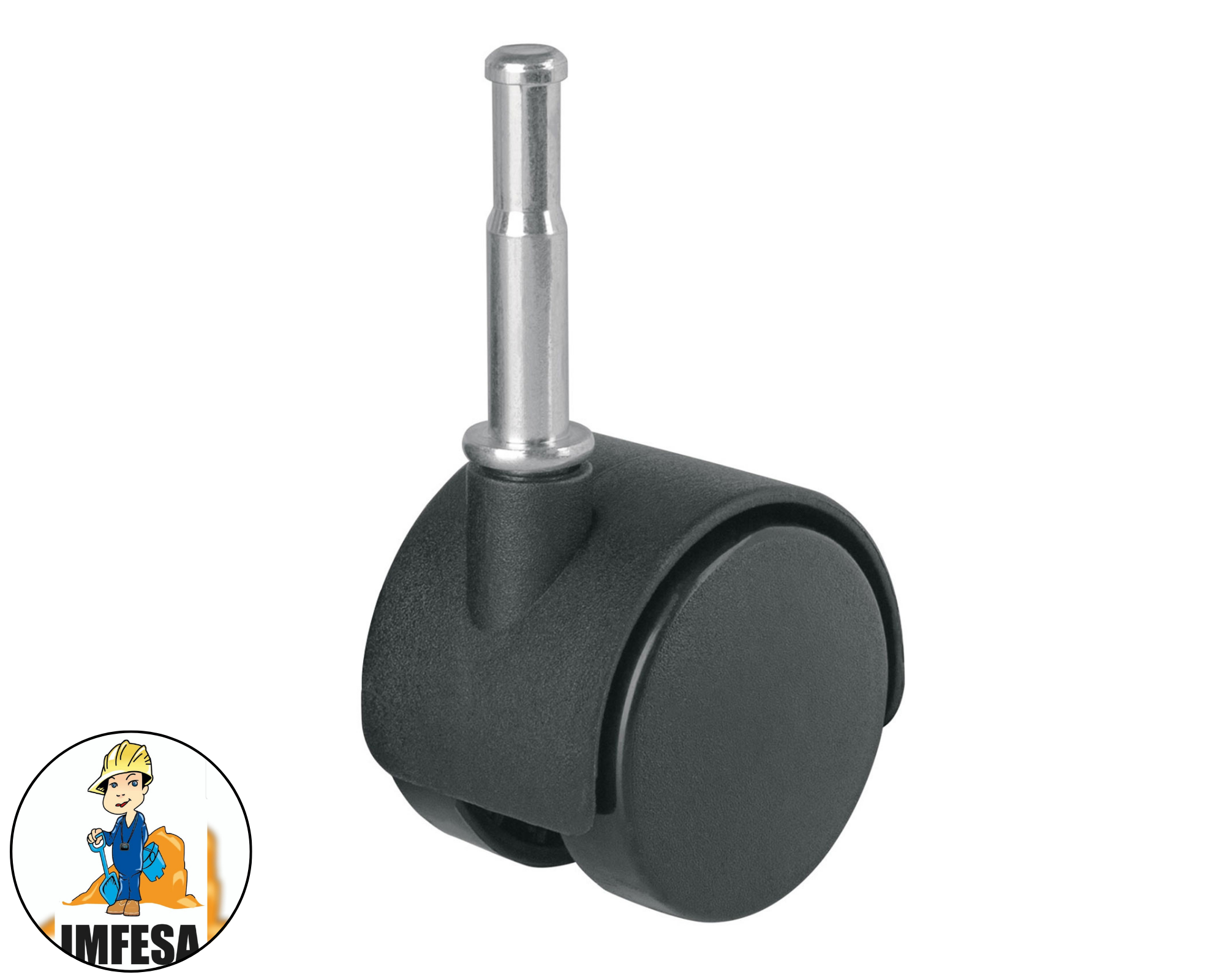 Rodaja tipo yoyo de 40 mm con espiga para madera