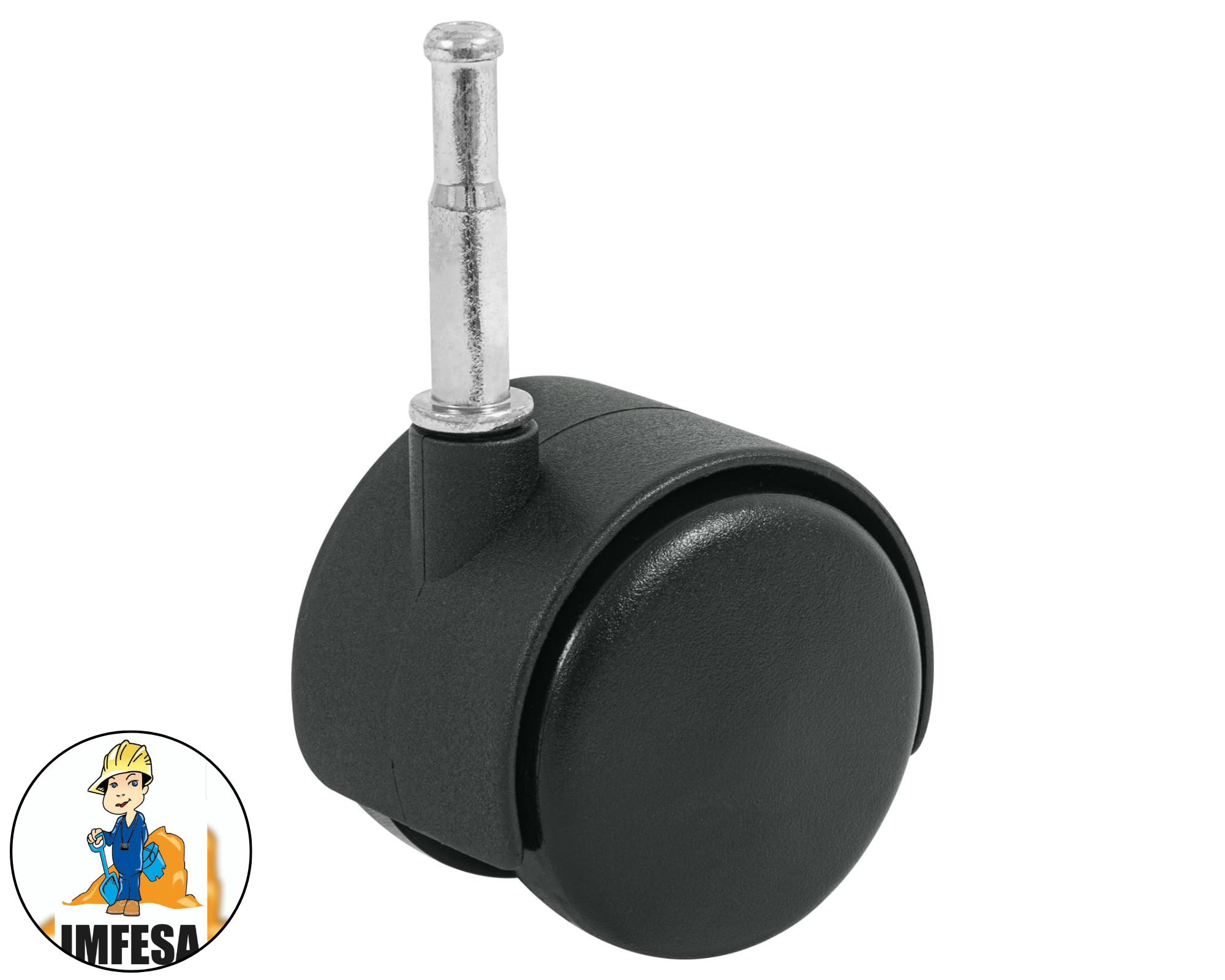 Rodaja tipo yoyo de 50 mm con espiga para madera