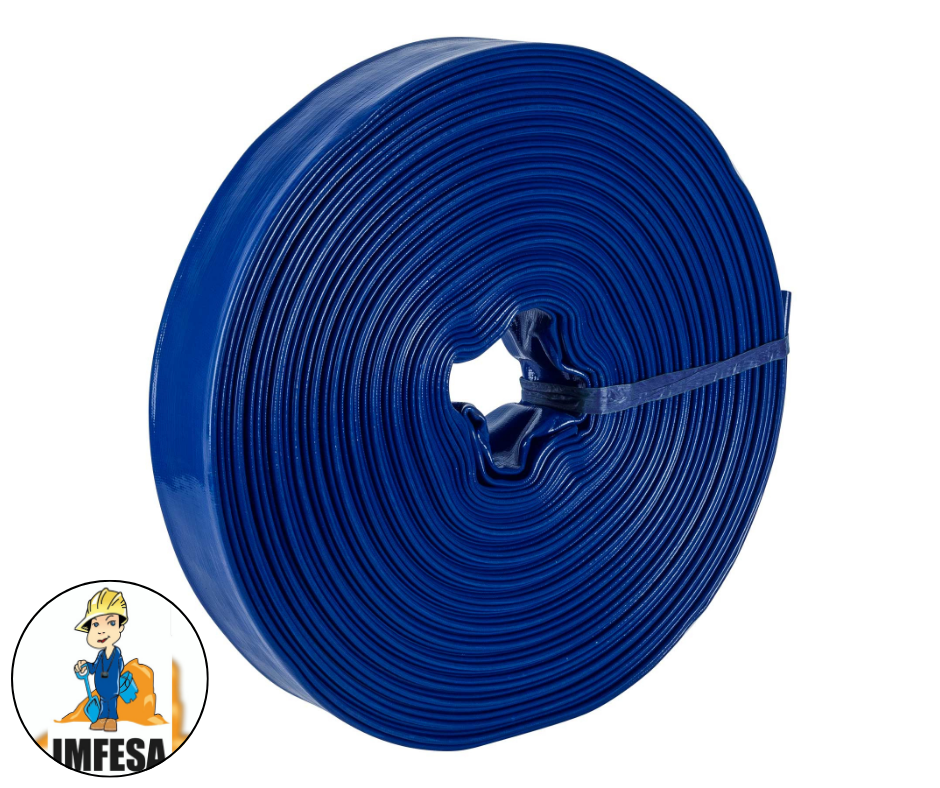 Rollo de manguera plana de 2&#34; x 50m de descarga p/motobomba
