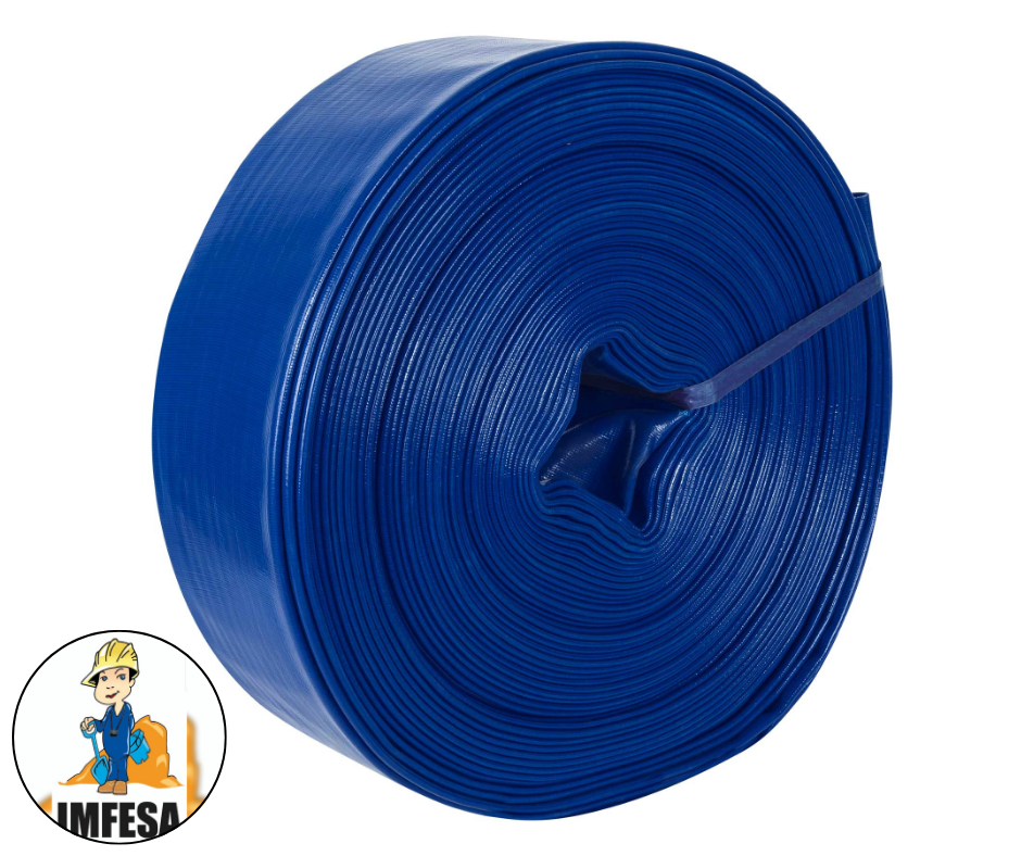 Rollo de manguera plana de 4" x 50m de descarga p/motobomba