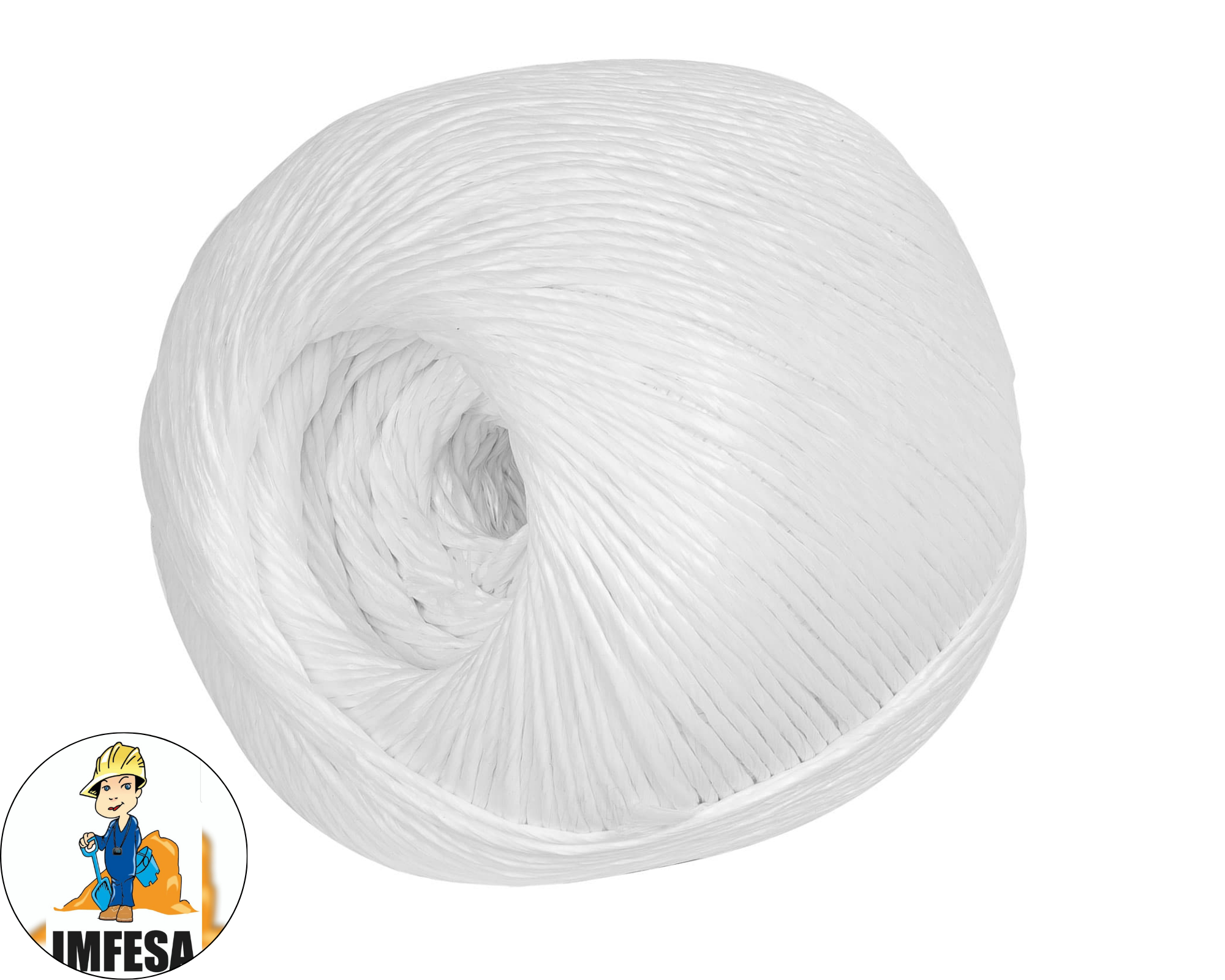Rollo de rafia de 410 m color blanco calibre 2.2 g/m