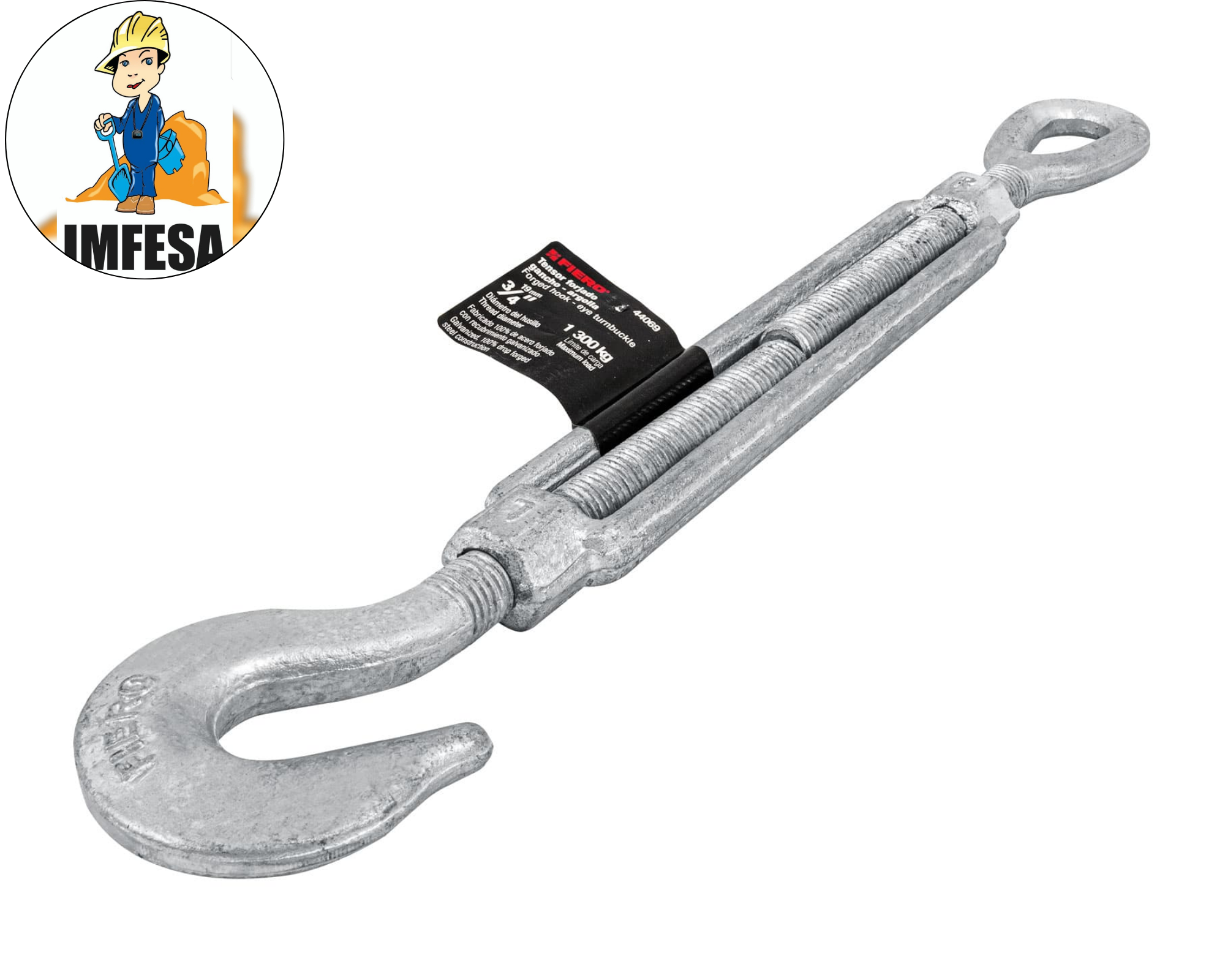 Tensor de acero forjado 3/4&#34; gancho-argolla
