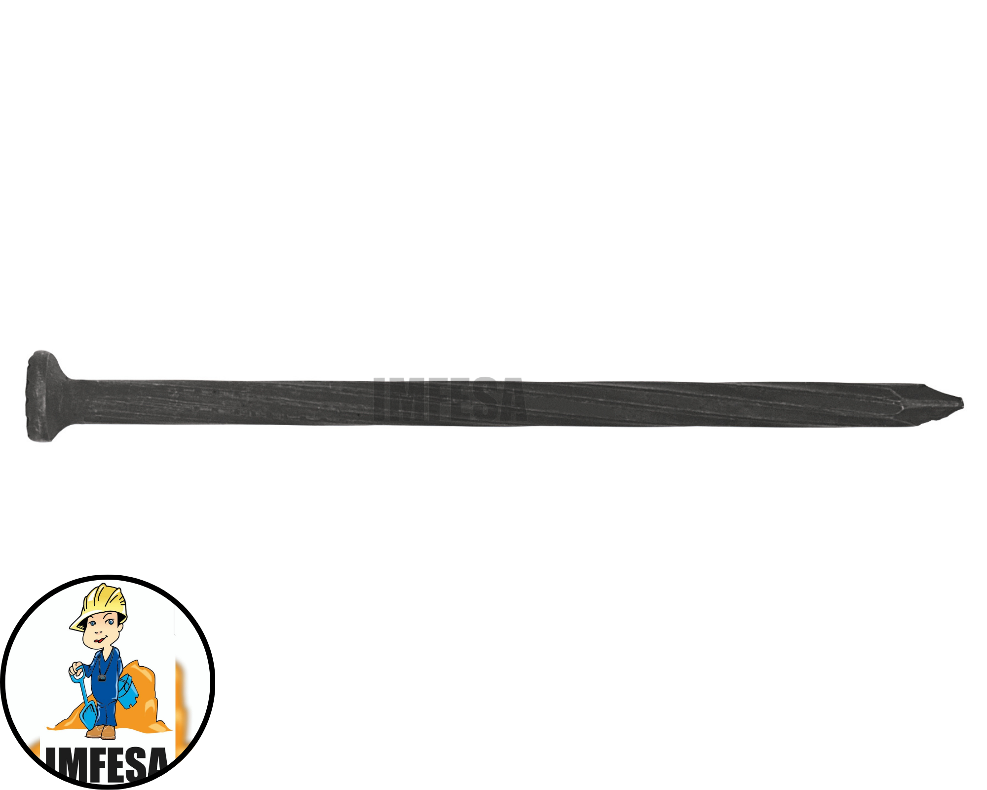 Blíster con 12 clavos negros para concreto 3&#34;