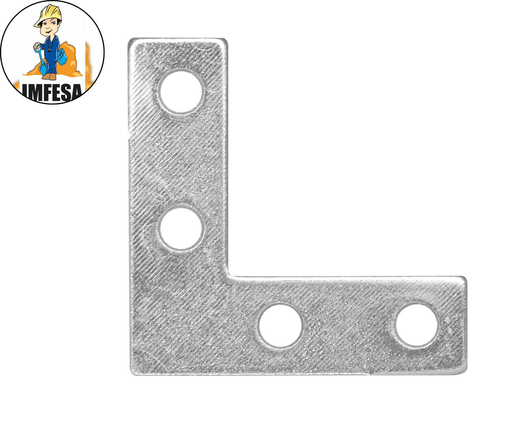 Bolsa c/24 escuadras planas cantoneras 1-1/2&#34;x1-1/2&#34;