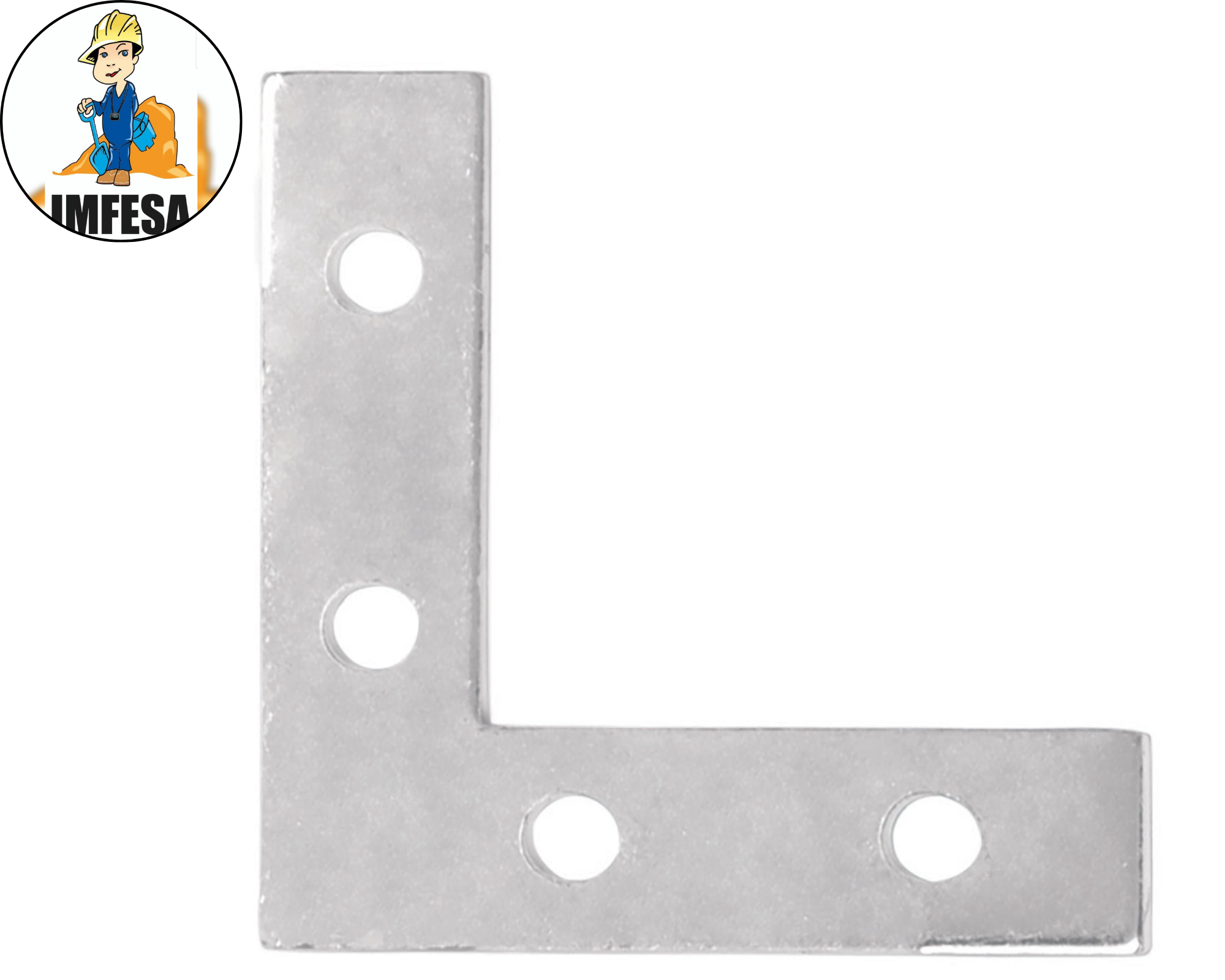 Bolsa c/24 escuadras planas cantoneras 2&#34; x 2&#34;