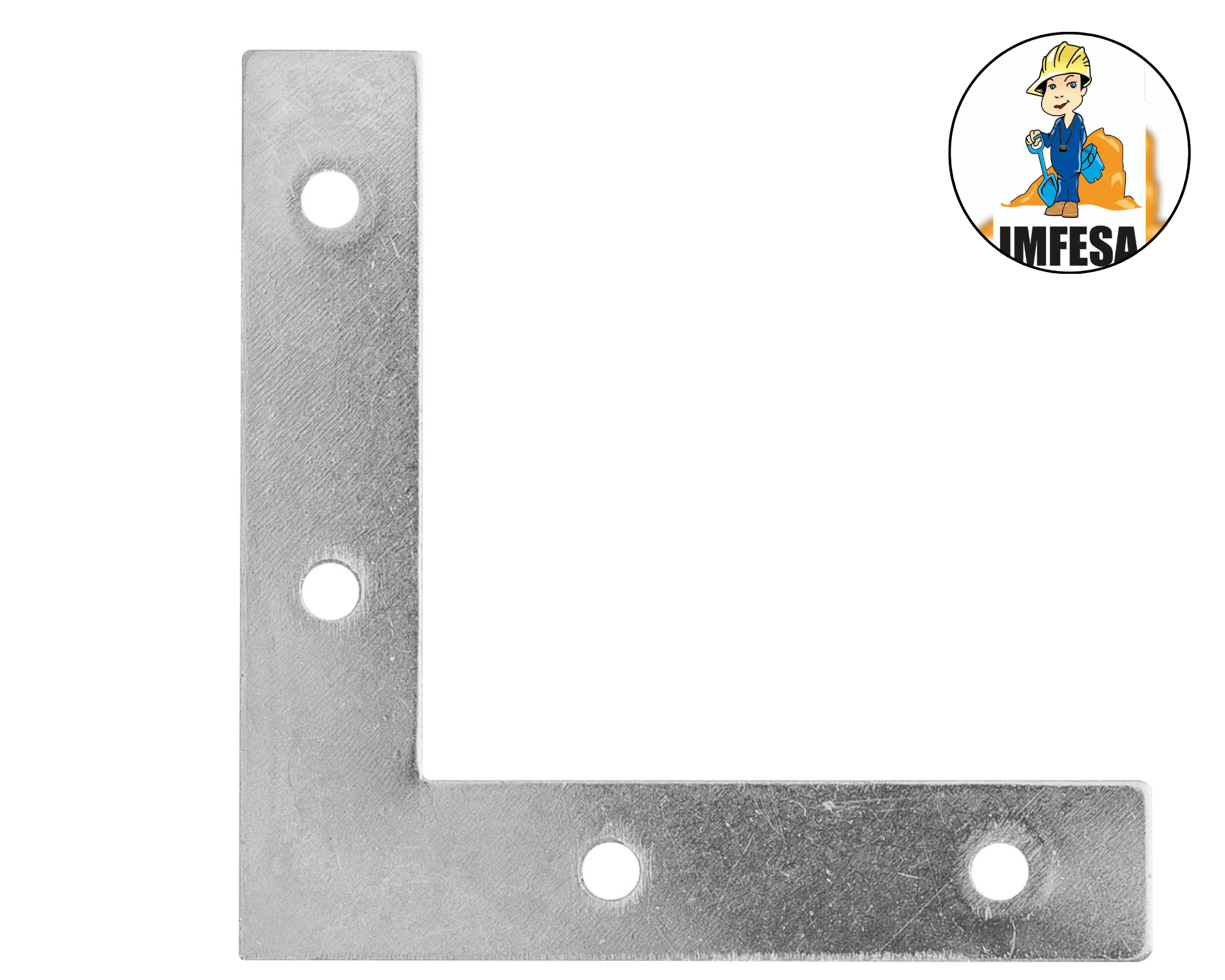 Bolsa c/24 escuadras planas cantoneras 3&#34; x 3&#34;