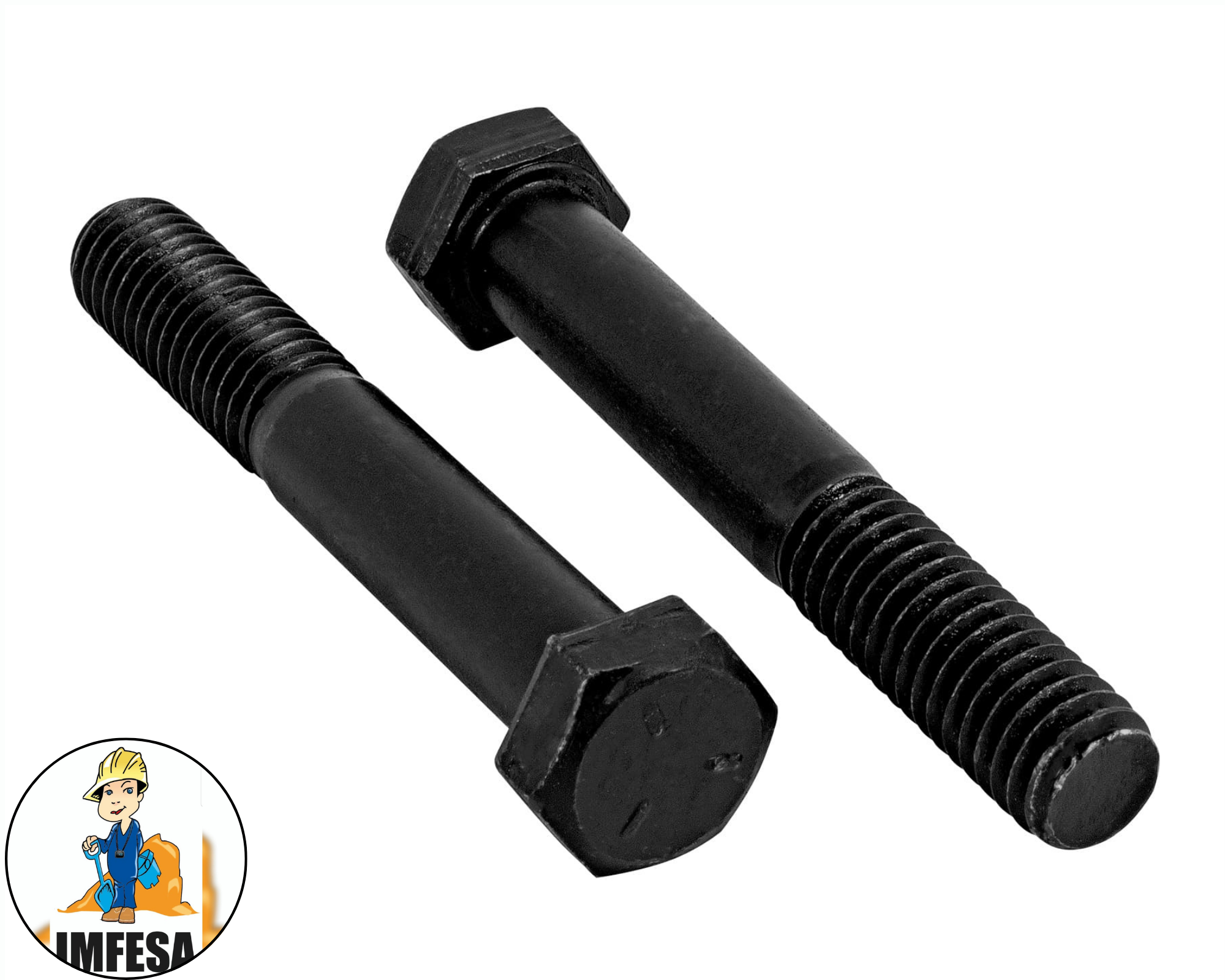 Bolsa con 50 tornillos 3/8&#34; x 2-1/2&#34; de acero, grado 5