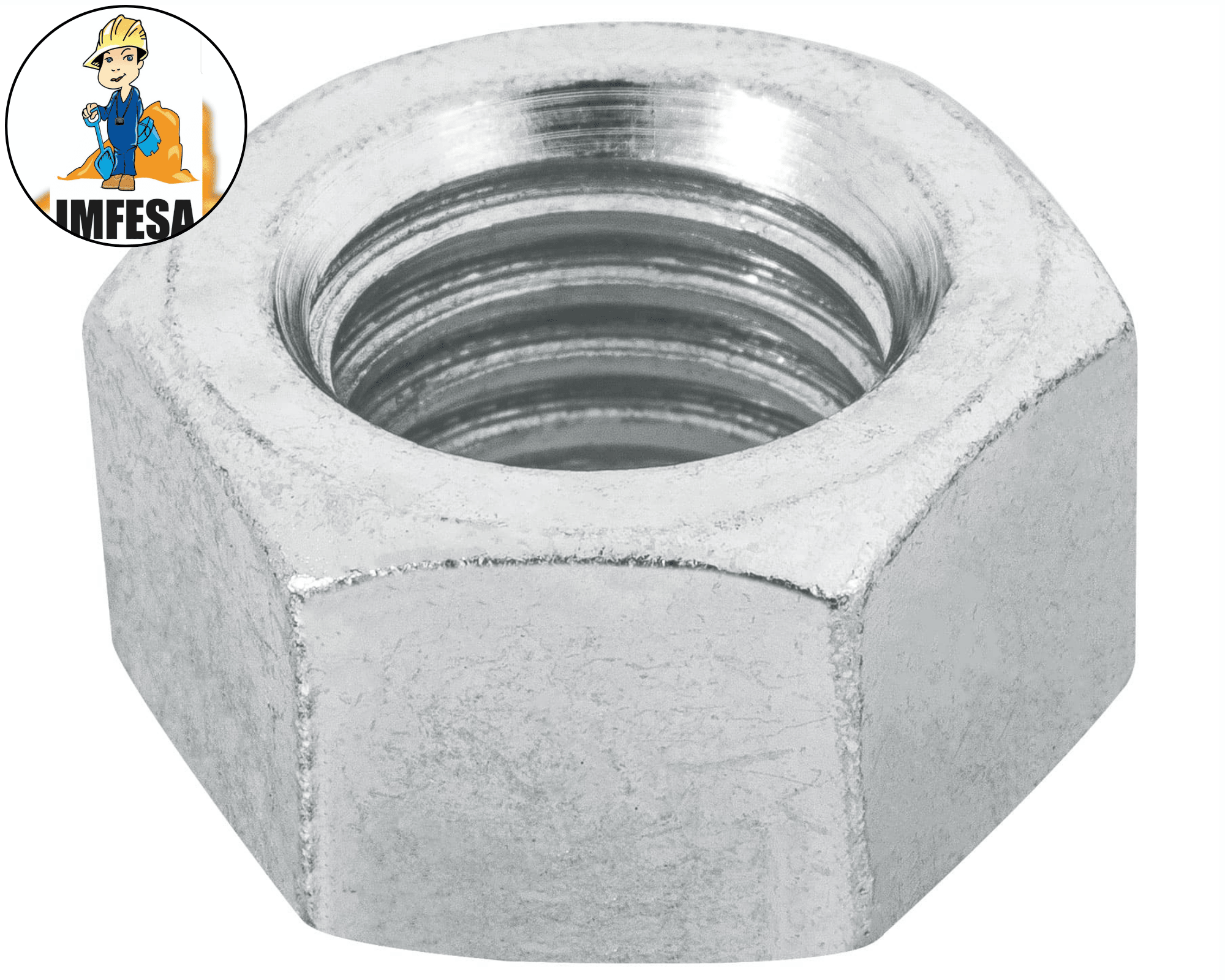 Bolsa con 25 tuercas 5/8&#34; hexagonales de acero galvanizado